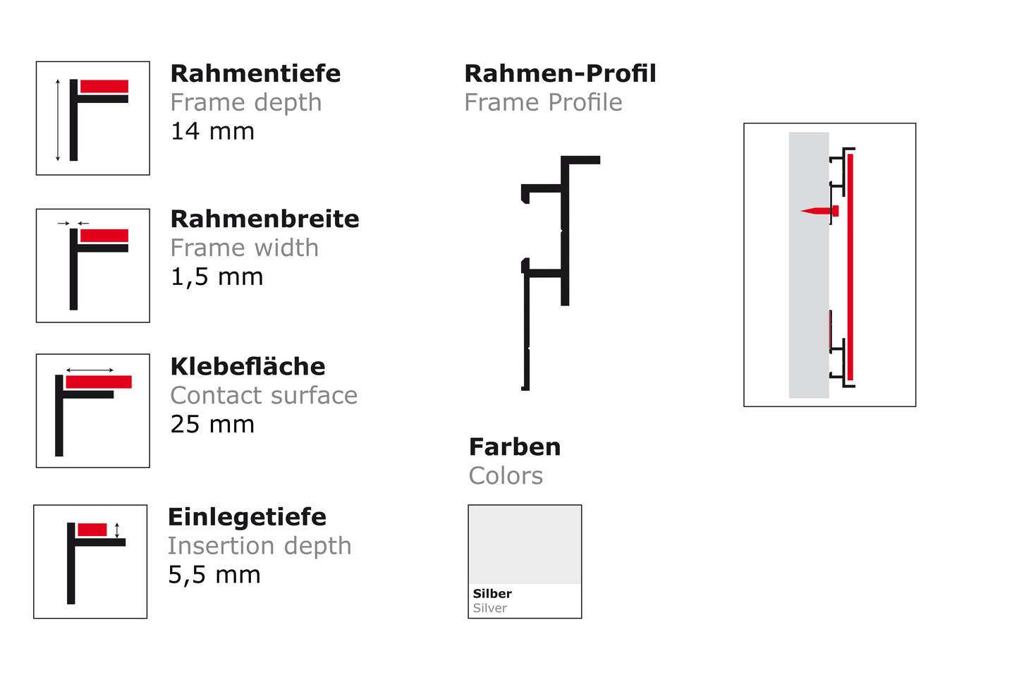 e-X 14 office | Rahmenprofil